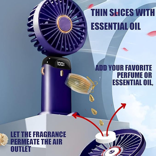 Breezelio⢠Powerful Handheld Fan with Display